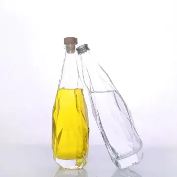 500ml 17oz Glass Beverage Juice Water Bottle with Lids Wholesale-I