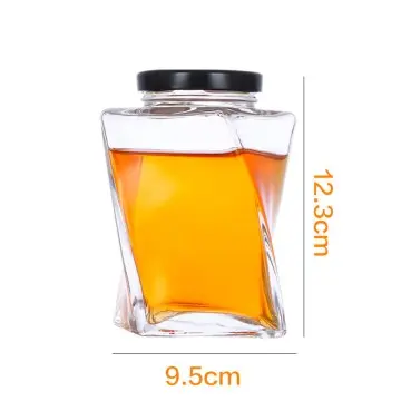 Best Mini Bottles For Sale Glass Twist Honey 500ml Bottle With Lid-E