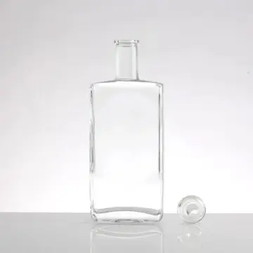 500ml/700 Thick Bottom Square Flat Shape Spirit Whiskey Bottles-I-1