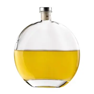 250ml/500ml Thick Bottom Round Flat Shape Spirit Vodka Bottles-I