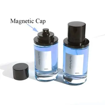 50ml 100ml perfume glass bottle with black magnetic cap-L