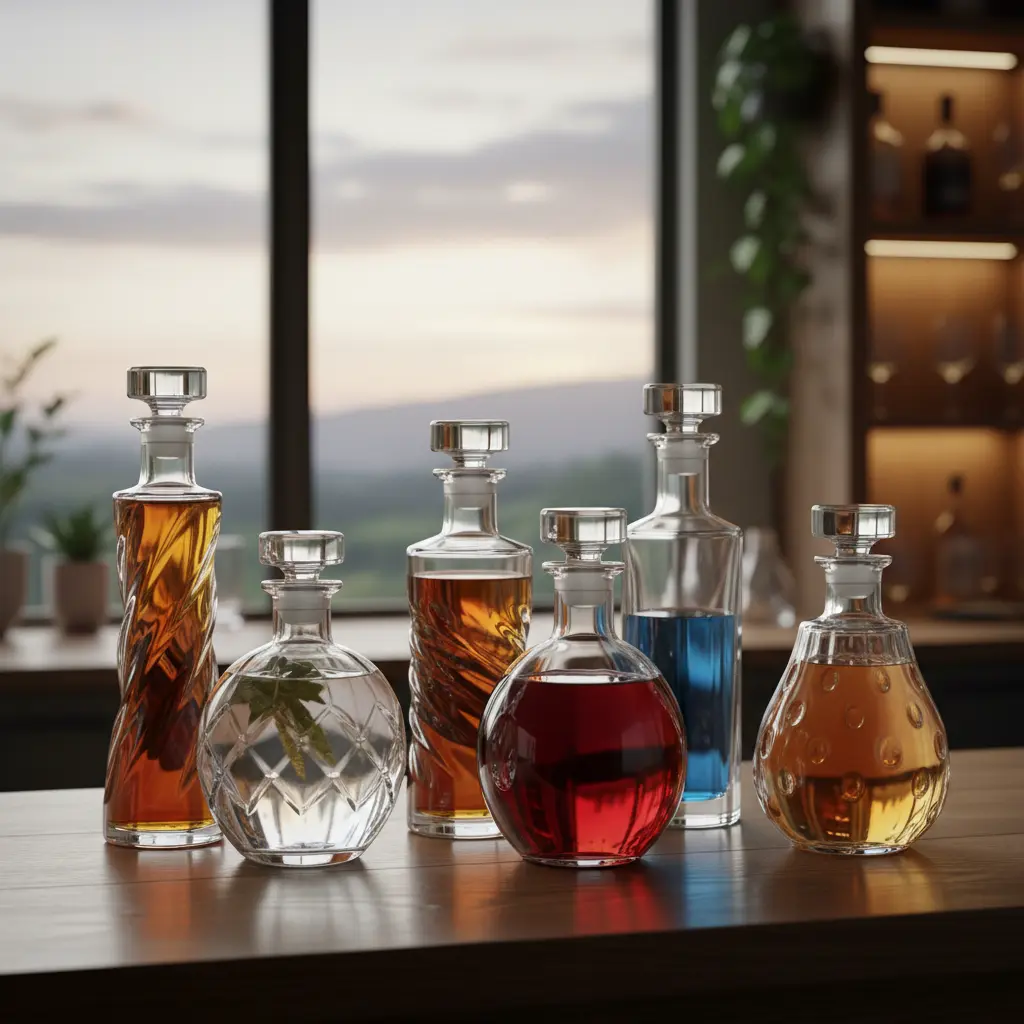 Nice Glass Bottles For Alcoholic Beverages