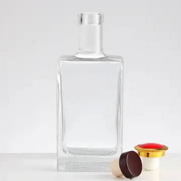 Hot sell 500ml 700ml Glass Square Whisky Bottle For Rum,Gin-Z1