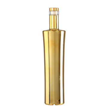 Custom 750ml Empty Glass Bottles Bulk Order – Gold Liquor Bottles for Gin/Vodka Brands