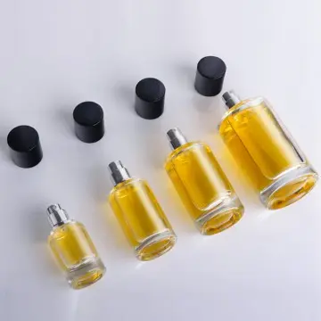 15ml 30ml 50ml 100ml perfume glass bottle with black lid-L
