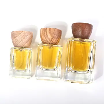 Clear Glass Square Perfume Bottles with Pump Sprayer 30ml 50ml 100ml-I