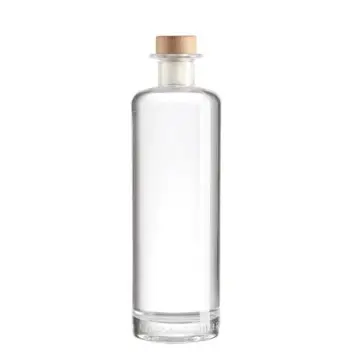 Wholesale 700ml Round Glass Liquor Bottles With Glass/Cork-I