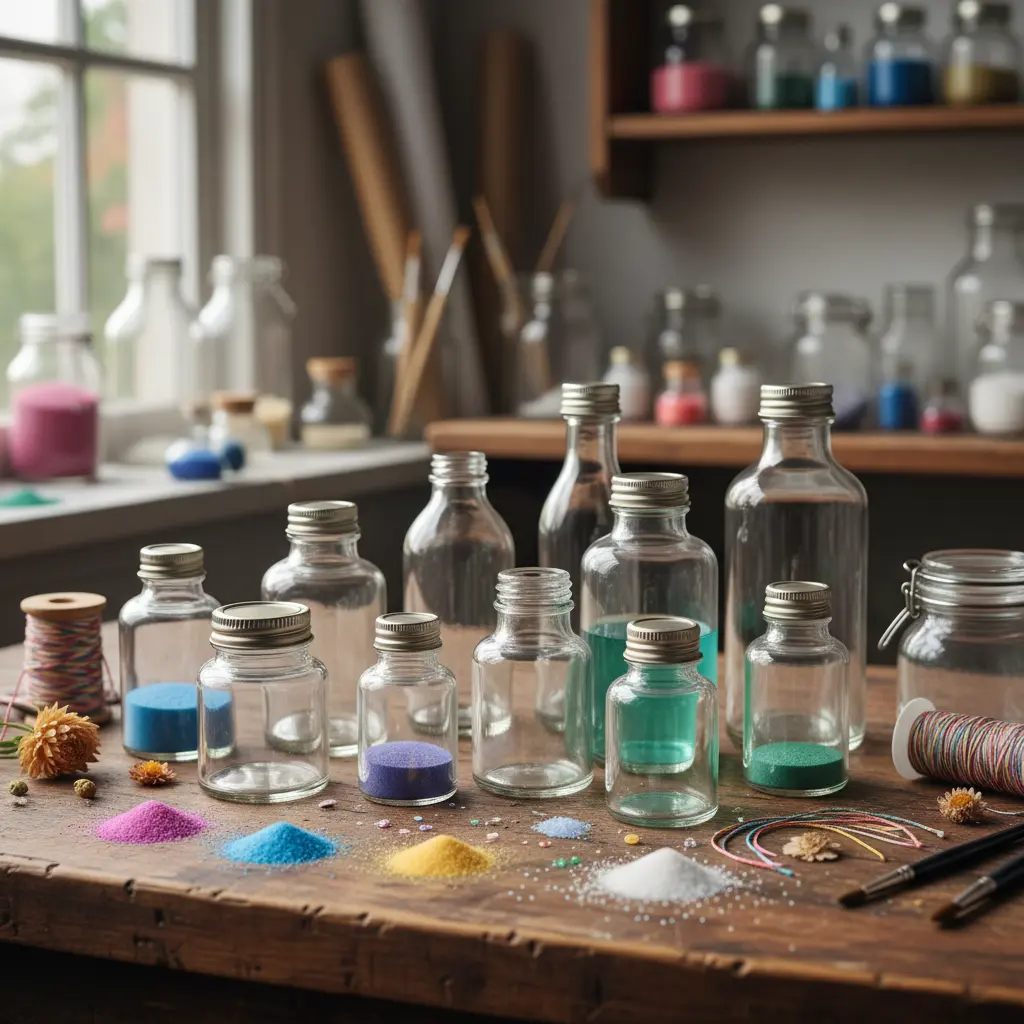 Screw Top Glass Bottles For Arts And Crafts