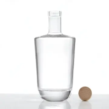 Custom Logo and Size  750ml Crystal Glass Liquor Bottle for Brandy -L