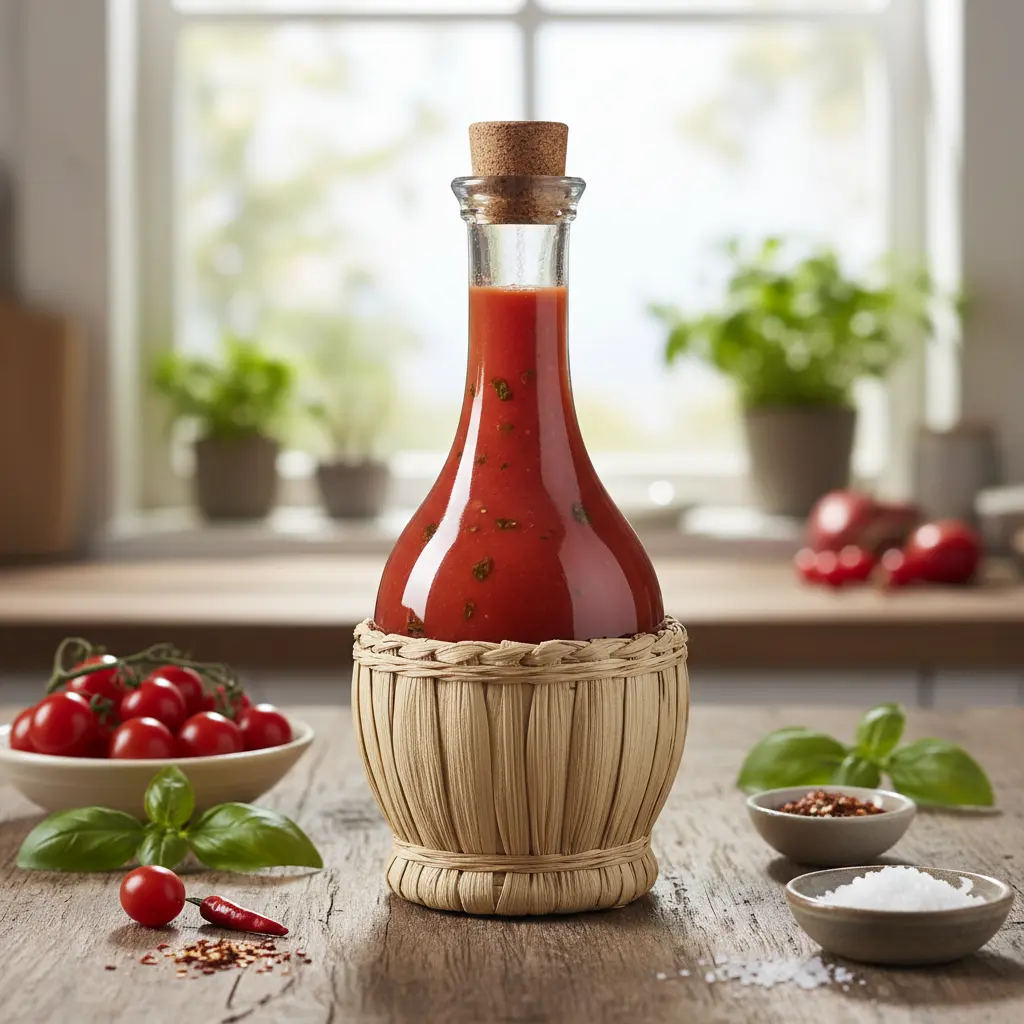 Tall Glass Bottle For Food And Condiments