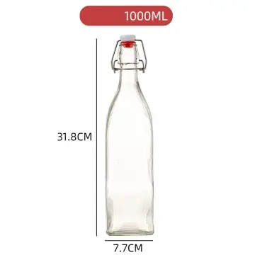 250ml 500ml 1000ml Transparent Snap Beverage Water Glass Bottle Wholesale-I