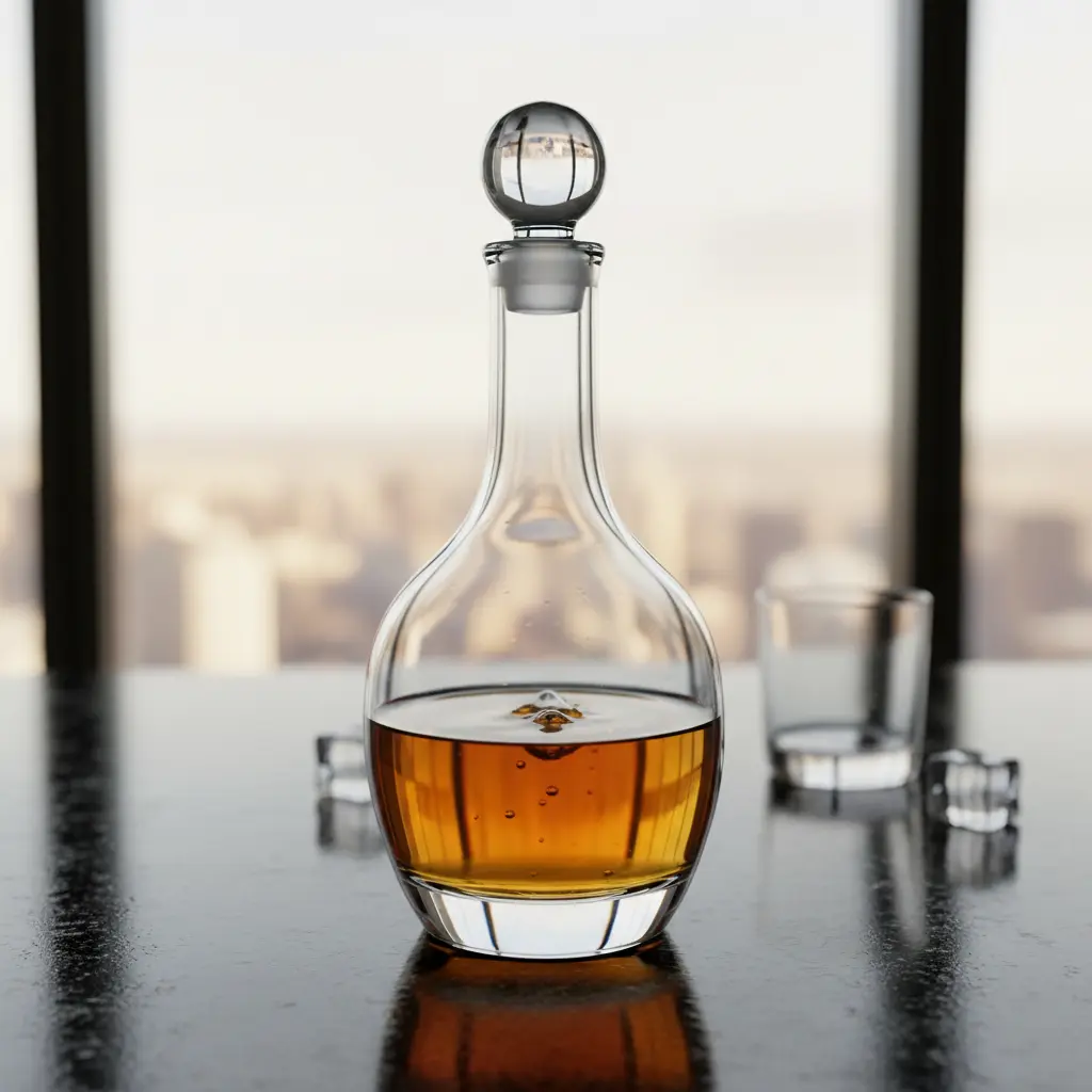 Transparent Glass Bottle For Alcoholic Beverages