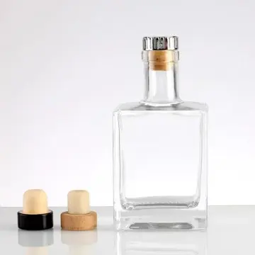 500ml 750ml Square Glass Personalised Gin Whiskey Bottle-I