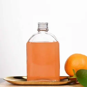 High Quality Flat Beverage Juice Glass Bottle-W